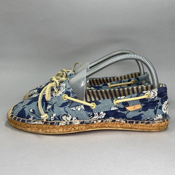 Sperry Women's Size 8 Floral Print Espadrille Slip On Shoes - Picture 4 of 10